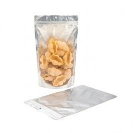 Pochettes doypack argentées 17,1 x 8,9 x 28,6 cm avec trou de suspension (100 pièces) [ZBGS4H]