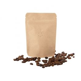 Standbodenbeutel Kraft 10.2x6x15.2cm 57 Gramm mit Ventil (100 Stück) [ZBGM2K]