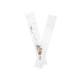 Sachet zip à transparence cristalline avec trou de suspension 5,1x30,5 cm (100 pièces) [ZR212]