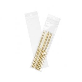 Sachet zip à transparence cristalline avec trou de suspension 5,1x20,3cm (100 pièces) [ZR28]