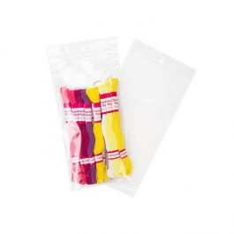 Sachet zip à transparence cristalline avec trou de suspension 10,2x20,3cm (100 pièces) [ZR48]