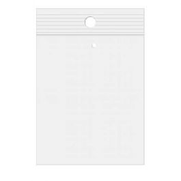 Sachet zip à transparence cristalline 100 microns avec trou de suspension européen + trou d'aération 15,2x22,9cm (100 pièces) [Z4R69V]