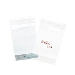 Sachet zip à transparence cristalline avec fenêtre d'écriture blanche 10x15 cm (100 pièces) [ZWC46]