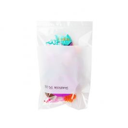 Sachet zip à transparence cristalline avec fenêtre d'écriture blanche 15x23 cm (100 pièces) [ZWC69]